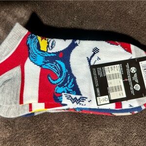 DC Comics Wonder Woman Socks - Red, Blue, Gray